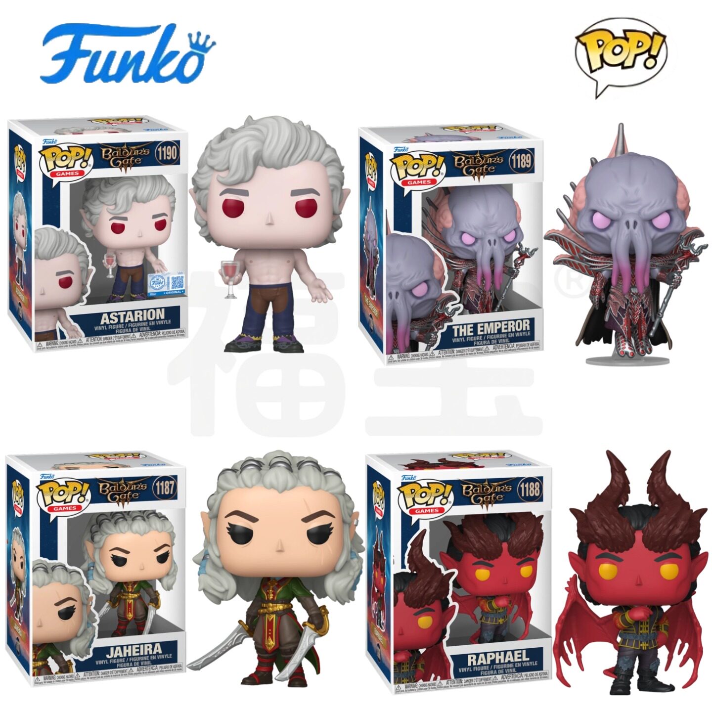 Funko POP博德之门3Baldur's Gate3阿斯代伦拉斐尔贾希拉皇帝手办
