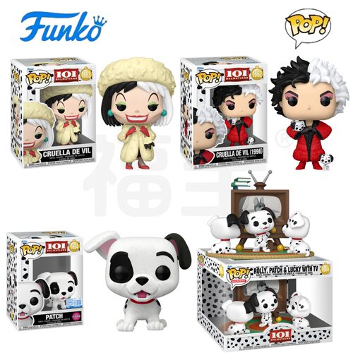 Funko POP 101斑点狗101 Dalmatians (1996)周边库伊拉公仔手办