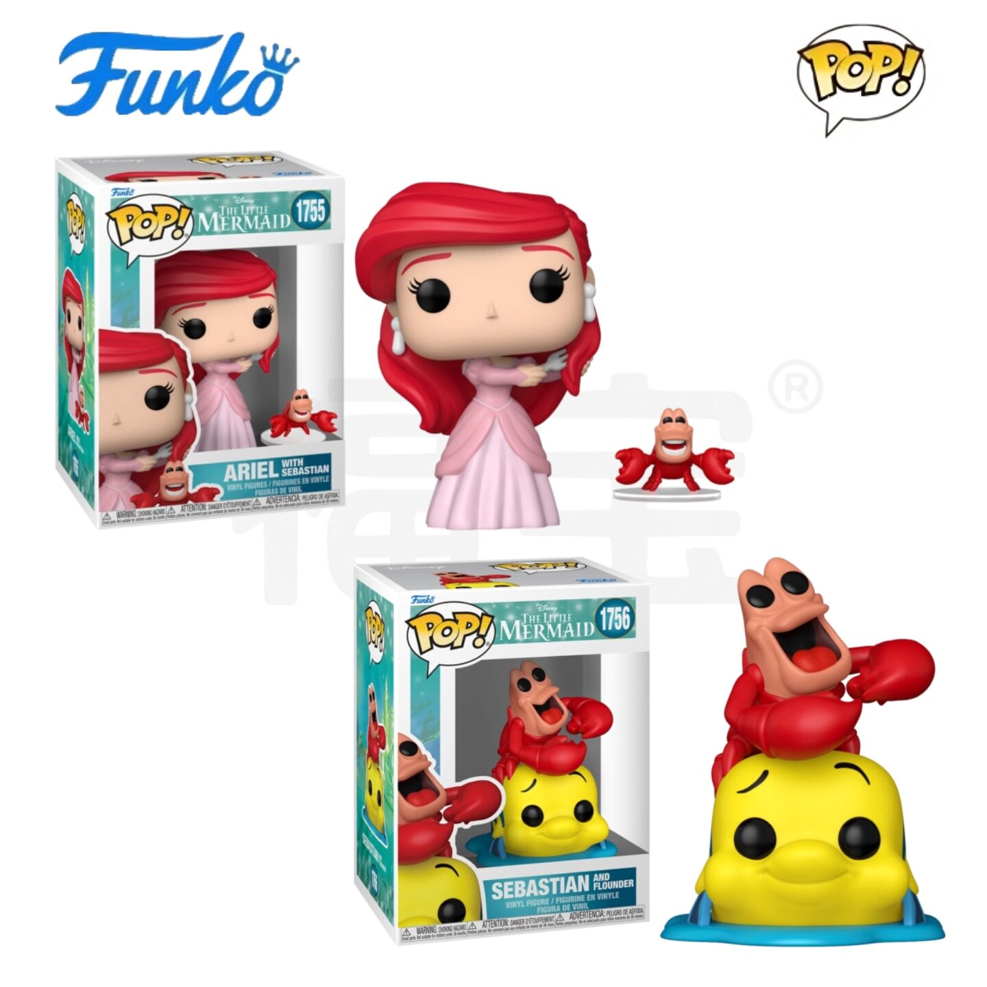 Funko POP小美人鱼The Little Mermaid 1989周边爱丽儿公仔手办