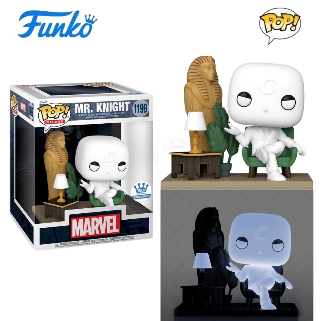 Funko POP 漫威月光骑士Moon Knight周边西装史蒂文场景手办摆件