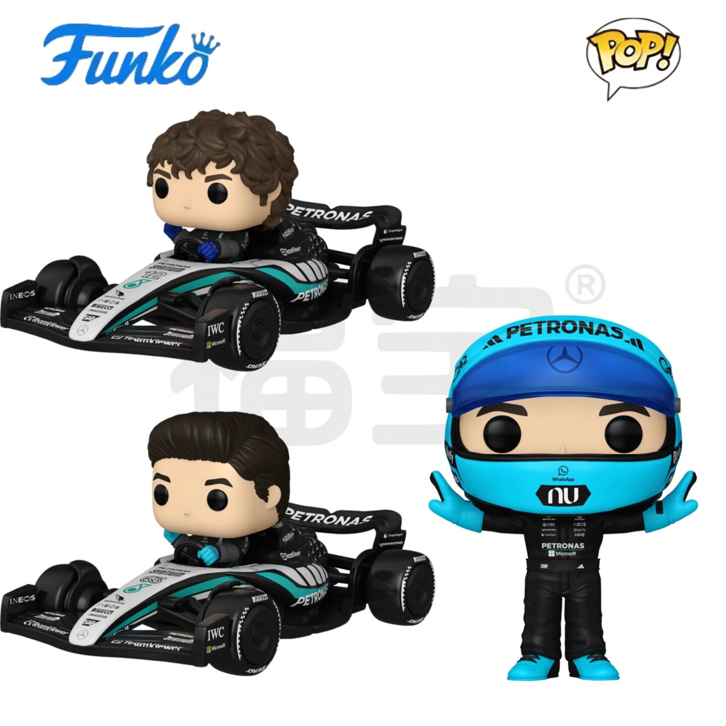 Funko POP F1方程式赛车周边乔治 拉塞尔 基米 安东内利公仔手办