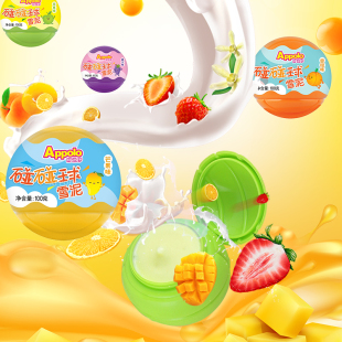 Appolo阿波罗雪糕碰碰球雪泥冰淇淋香橙芒果味冰激凌100g 5个