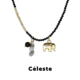 Céleste 好事花生小象黑玛瑙串珠项链女原创设计气质百搭锁骨链
