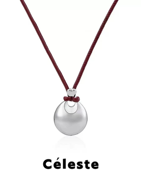 Céleste钱袋子吊坠红色项链女