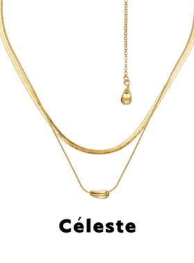 Céleste秦岚同款双层蛇骨链女