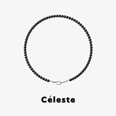 Céleste 黑色玛瑙串珠项链女轻奢高级感小众锁骨链简约百搭颈链