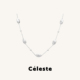 Céleste 豆豆同款 星夜丝光星云拉丝项链女高级感优雅百搭锁骨链