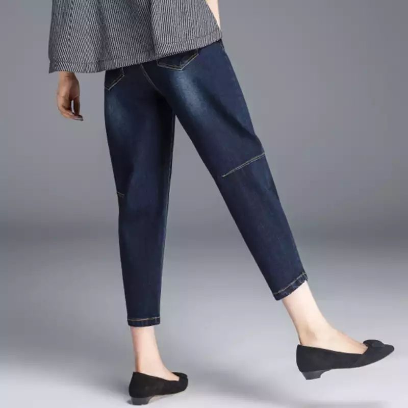 高腰哈伦牛仔裤女小脚裤春季2019新款萝卜裤子宽松大码休闲九分裤|msdalam kategori Butik wanita / wanita, seluar jeans - dari Buy2taobao.com untuk memberikan perkhidmatan ejen Taobao profesional membeli