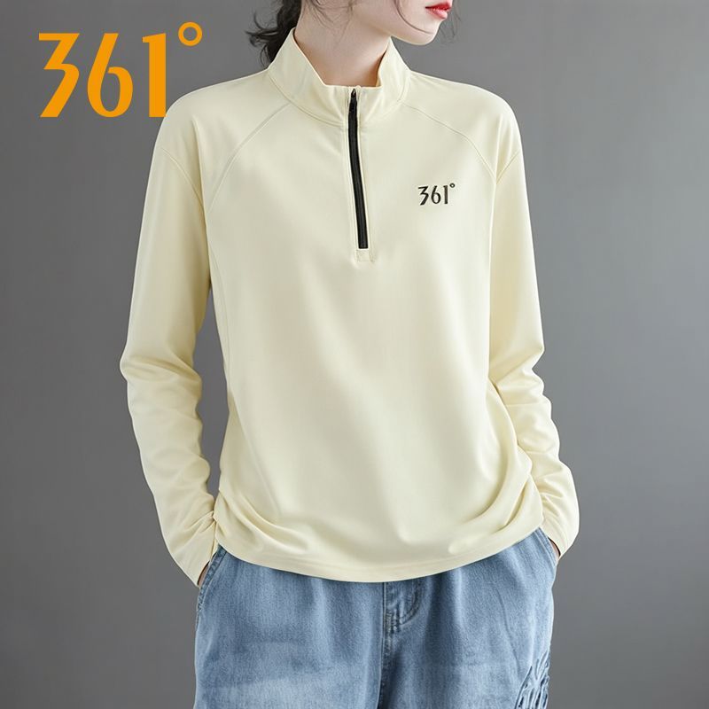 361度休闲立领长T恤女款