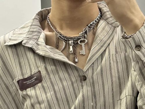 枷锁系列原创高级链条小众项链朋克个性流苏配锁挂饰男女