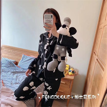 米老鼠牛奶丝春秋ins潮网红款睡衣1