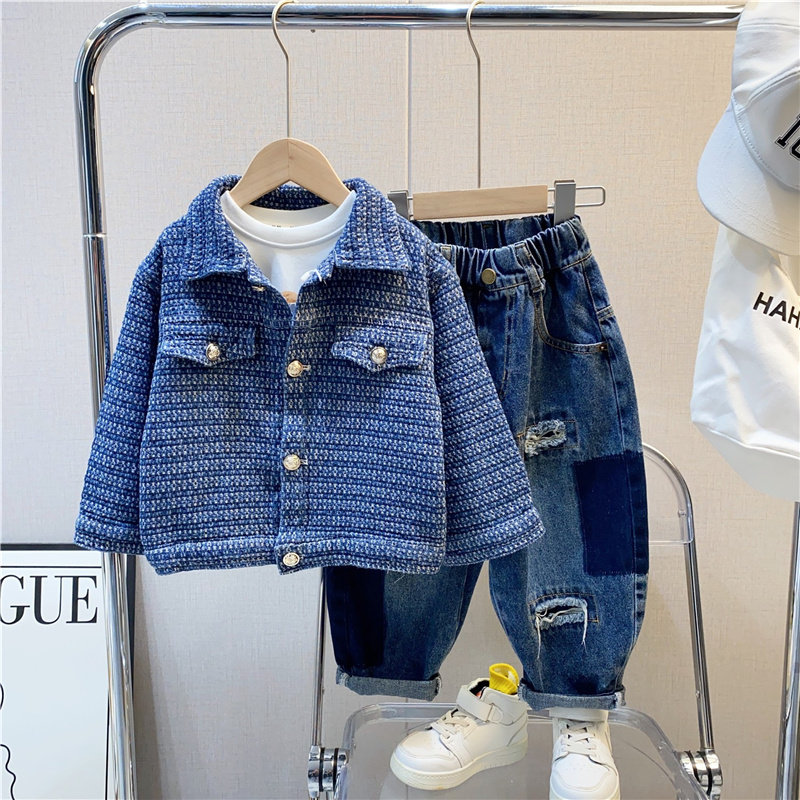 男童外套春秋款2022新款秋装儿童牛仔上衣炸街衣服潮帅气时髦童装
