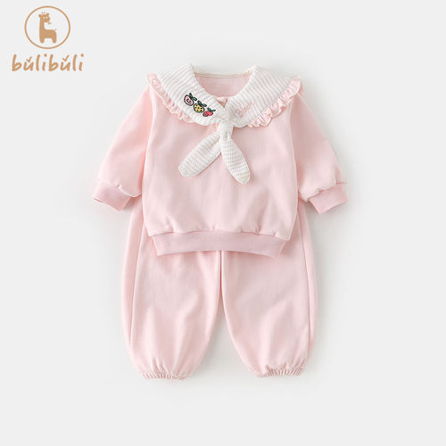 女童套装秋装2025新款女宝宝卫衣裤子春秋季婴幼童衣服分体两件套