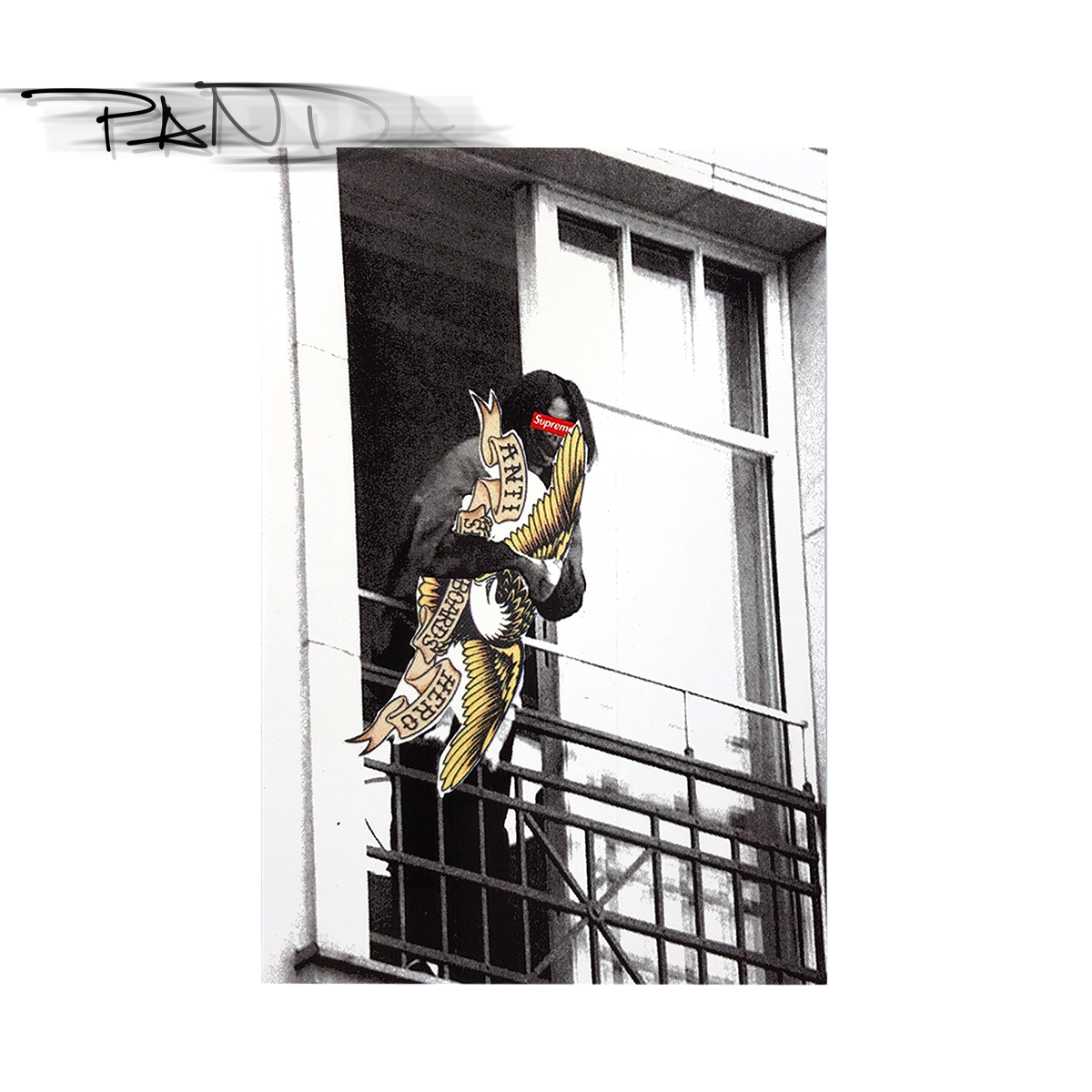 Supreme 20FW ANTIHERO ICE Balcony Sticker 联名 贴纸 老鹰贴画