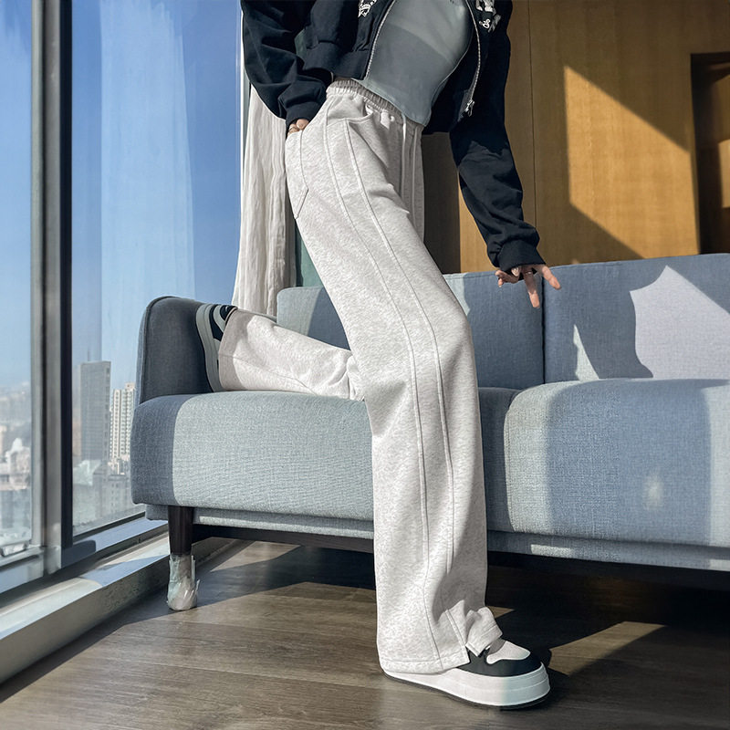 窄版运动裤女2025新款春秋冬季小个子休闲加绒直筒卫裤香蕉阔腿裤