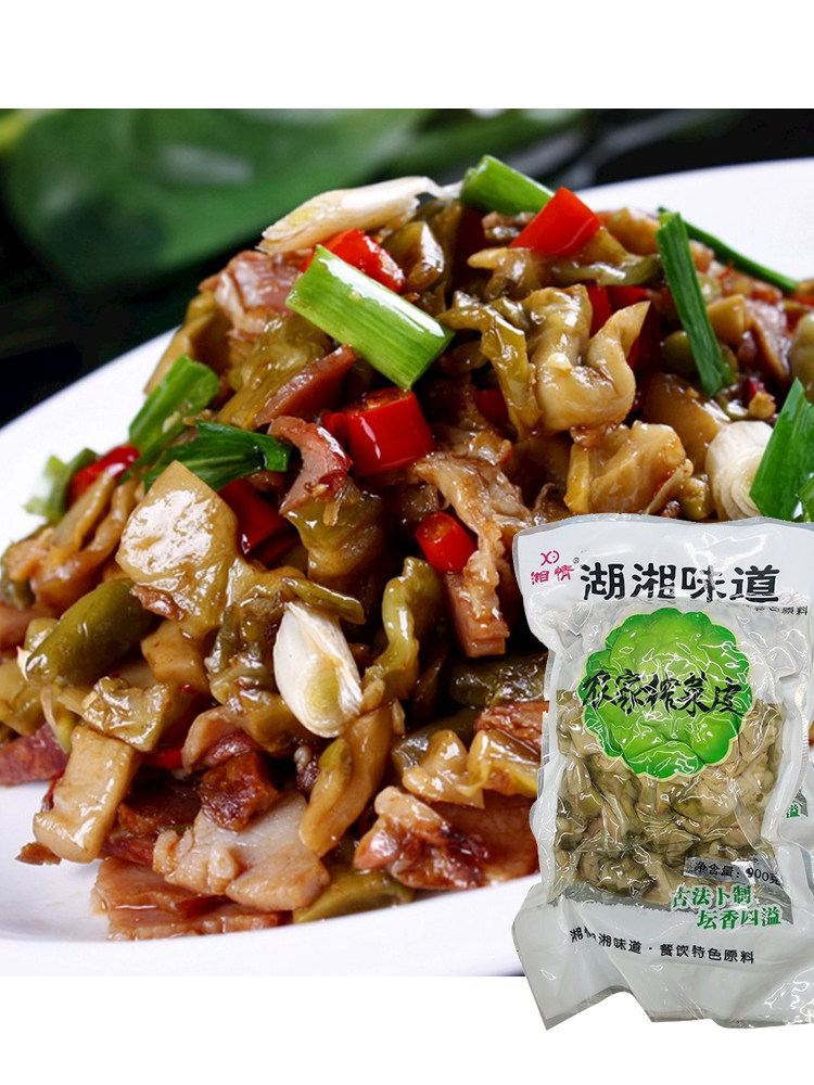 湖湘味道农家榨菜皮900g开胃咸菜嘎嘣脆脆爽榨菜下饭菜袋装腌菜
