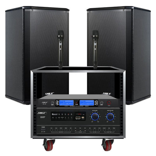 狮乐AV108+BX108一对+SH28+8U机柜中型会议室音响舞蹈室学校教室