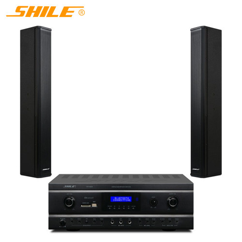 SHILE/狮乐 OK-555A+BX-408会议室音箱组合壁挂会议主持功放音响