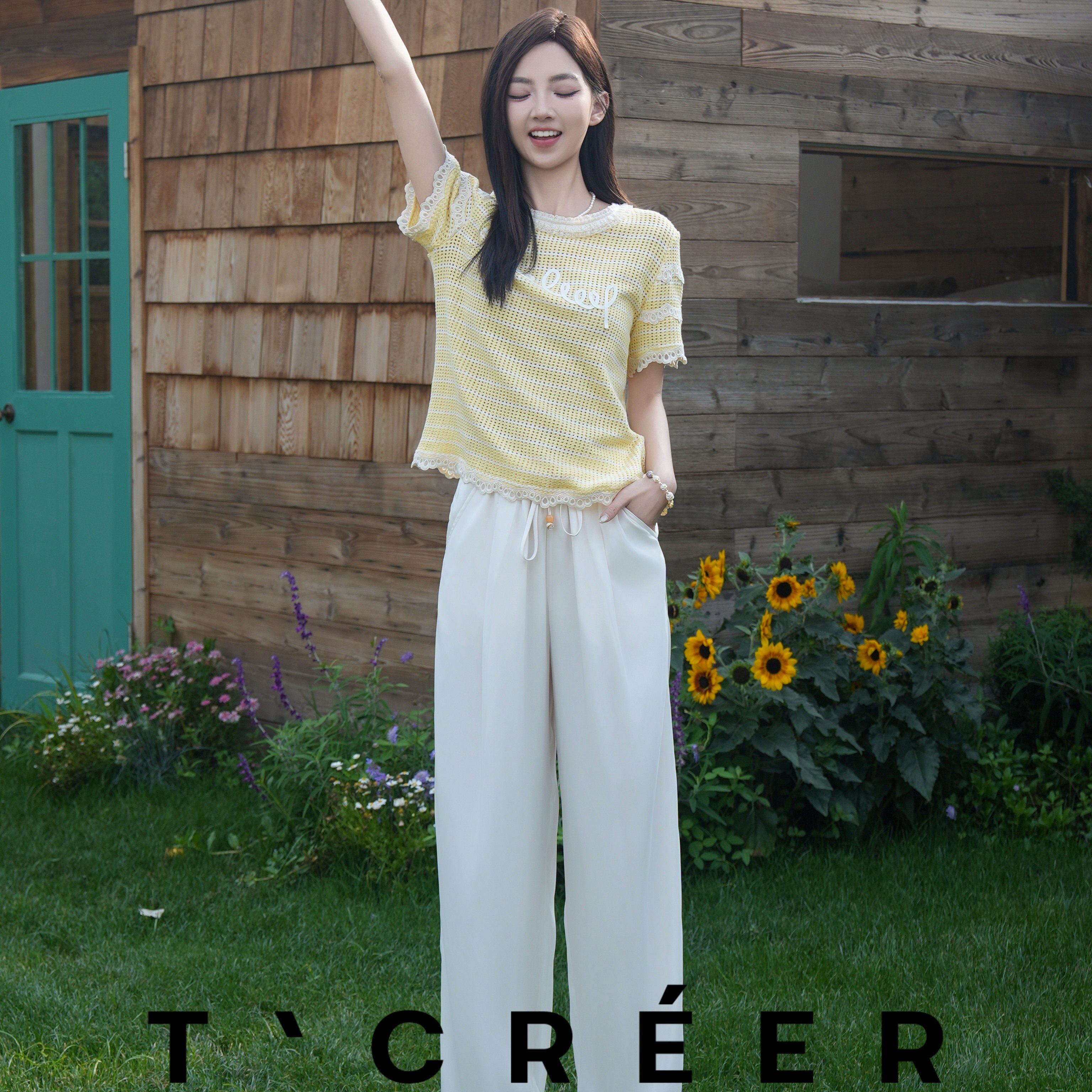 T`CREER 归字谣 2026新款高腰垂感直筒裤夏季女薄款显瘦休闲裤子
