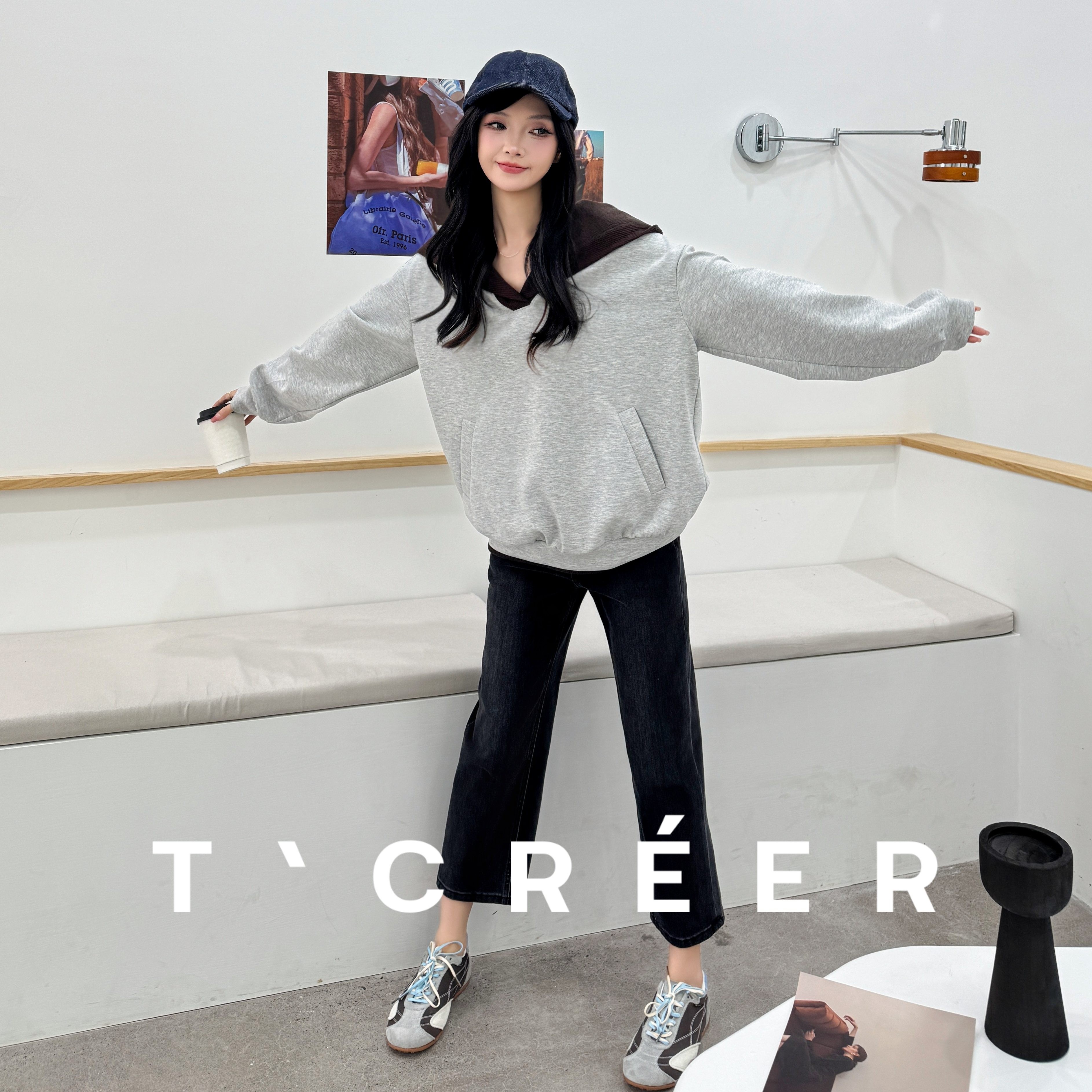 秋季九分高腰显瘦直筒西装裤女