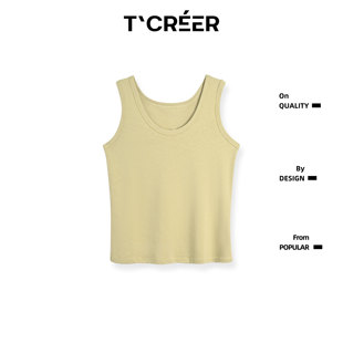 圆领修身 叠穿背心女新款 显瘦百搭上衣 暮春色 T`CREER｜