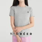 纯色简约淡人风圆领T恤春夏新款 T`CREER｜ 梨云梦远