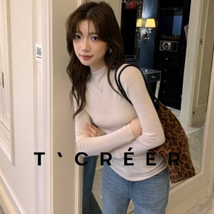 T`CREER｜【扬子纱】秋冬季极简舒适修身百搭打底衣女