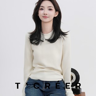 高级气质百搭休闲打底衫 冬季 女 鹭点烟汀 T`CREER｜
