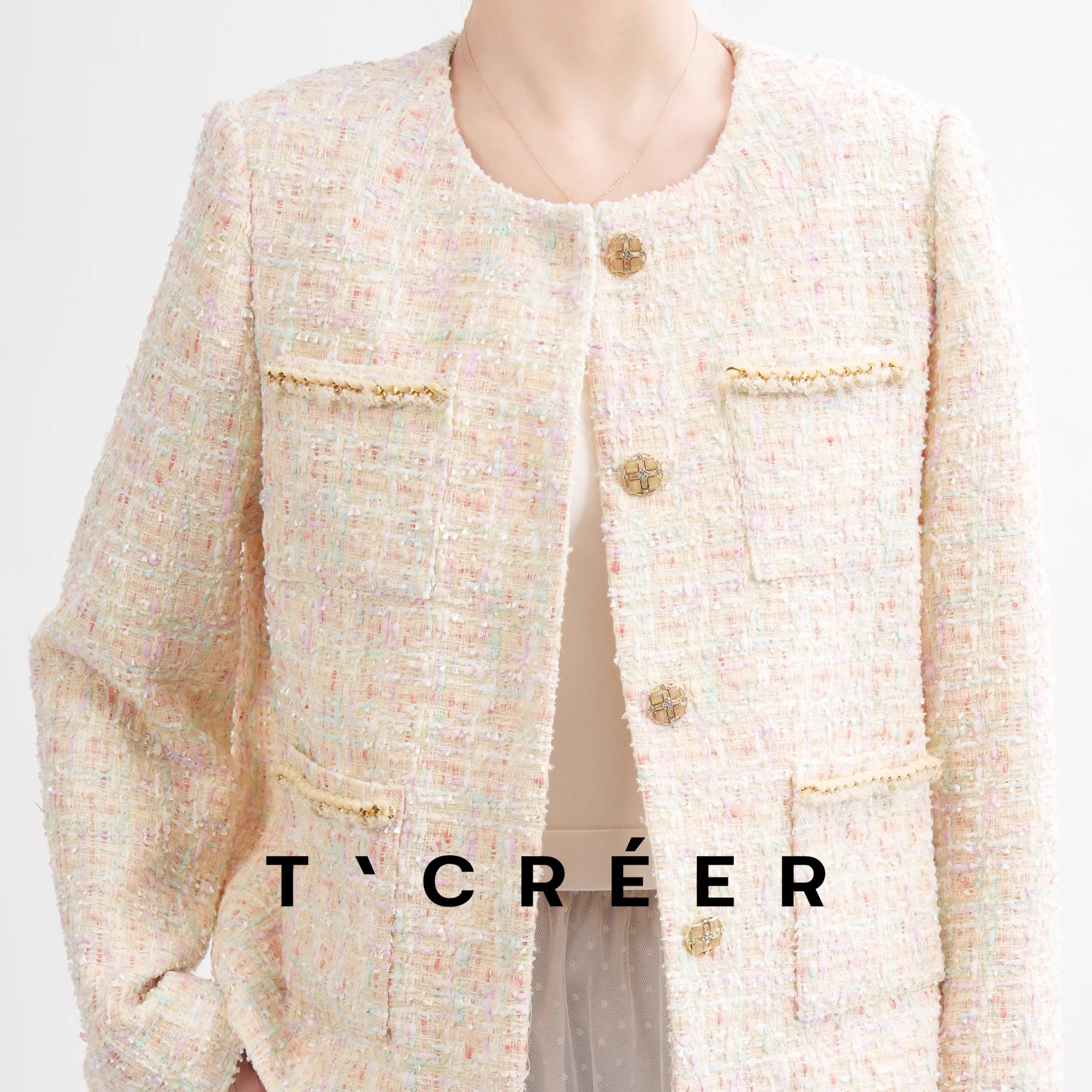 T`CREER｜【樱落巴黎】法式轻奢小香风外套女早春上新,女装/女士精品,上衣,淘宝优惠券,粉丝福利购,淘宝优惠卷