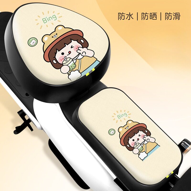 电动车防水座套夏季防晒隔热皮革