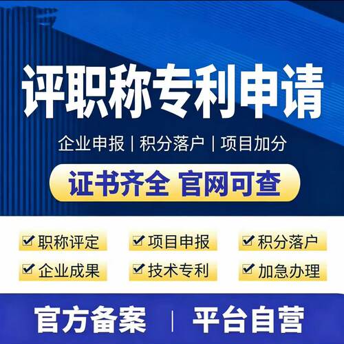 评职称专利申请企业申报积分落户项目加分官方备案官网可查