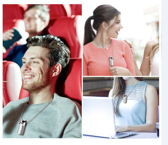 新电子高端简约清新挂脖式家用鞋带空气净化器小随身带净化除烟味