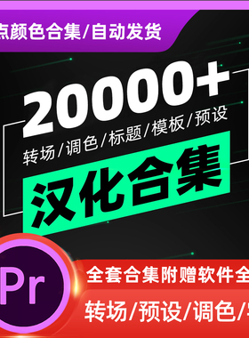 PR视频剪辑短视频vlog/转场/调色/文字/预设/模版汉化安装合集版