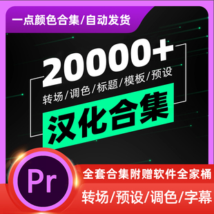 PR视频剪辑短视频vlog/转场/调色/文字/预设/模版汉化安装合集版