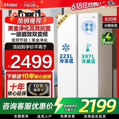 电冰箱620升新一级能效海尔两门