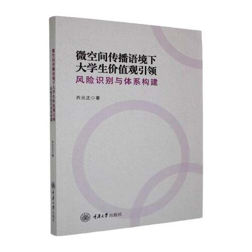 微空间传播语境下大学生价值观:风险识别与体系构建书乔元正  图书书籍
