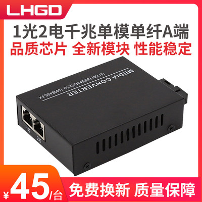 LHGD千兆1光2电光纤收发器A端