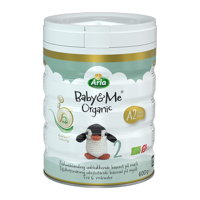 Arla宝贝与我丹麦进口有机A2白金罐婴幼儿奶粉2段600g*6罐 6-12月