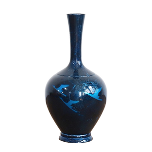 日本进口高冈全新铜花瓶日式花道花器插花摆件轻奢铜器客厅装饰品