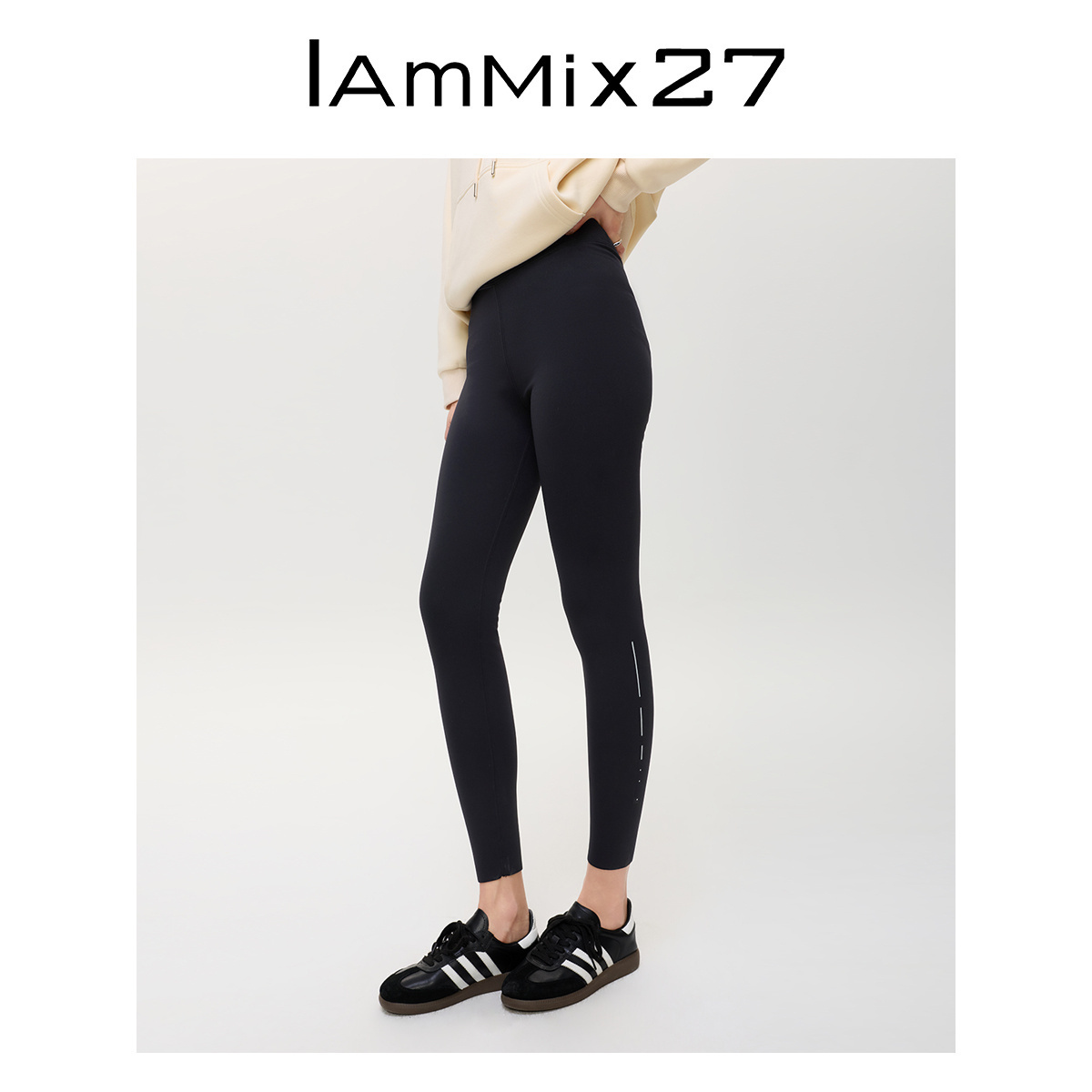 iammix27高腰显瘦拉绒弹力瑜伽裤