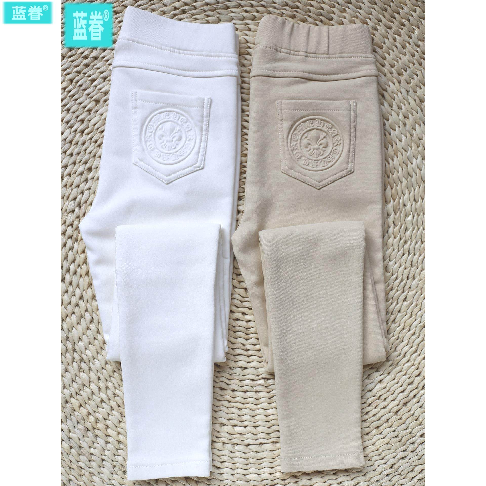 高腰外穿白色打底裤女士长裤新款冬季加绒春秋显瘦弹力紧身小脚裤