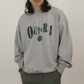 复古卫衣男春秋纯棉双V领宽松休闲长袖 OUTORI 460G重磅美式 上衣潮