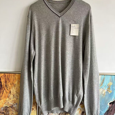 羊绒V领针织衫春秋薄款毛衣
