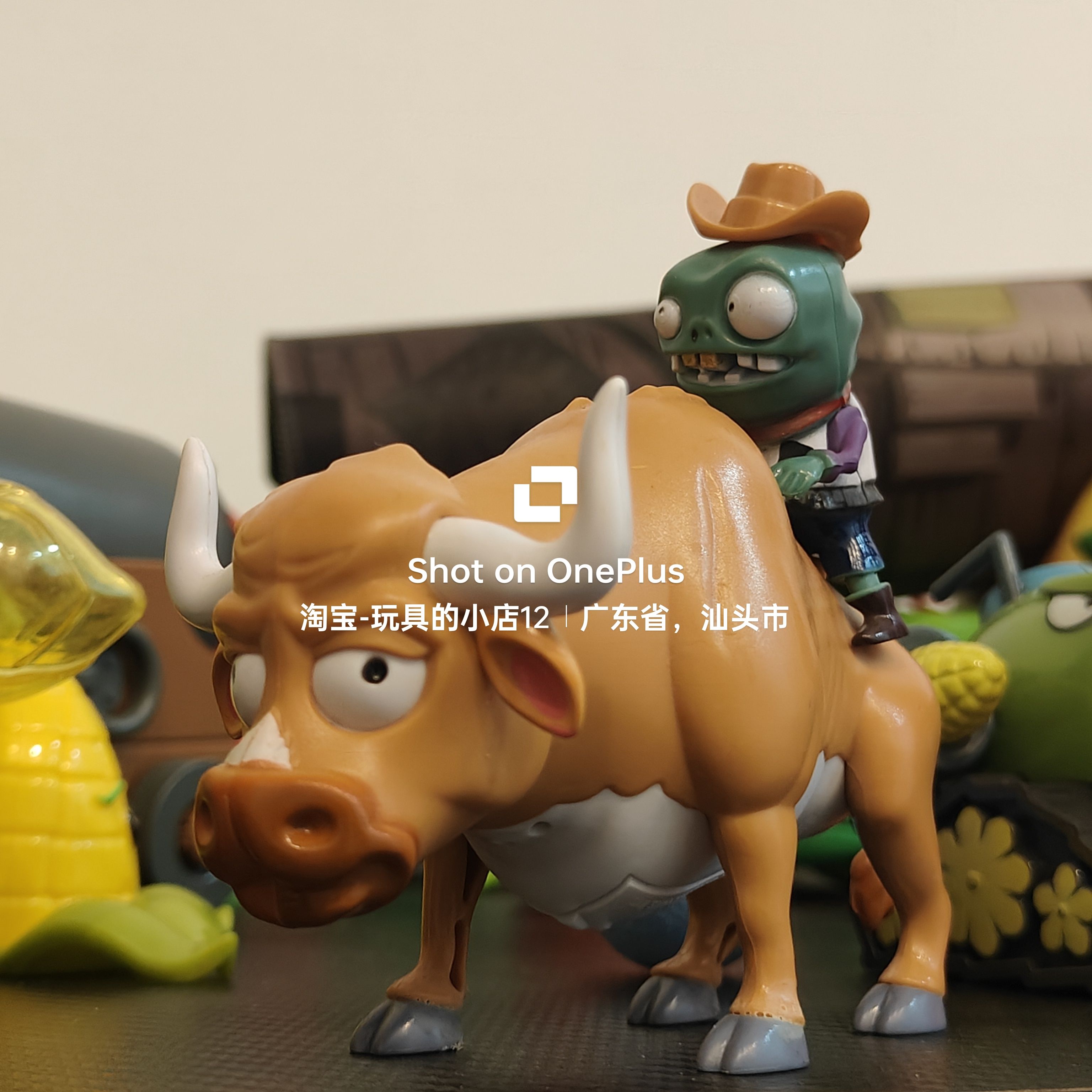 植物大战僵尸玩具机械牛小鬼僵尸机器虫西部牛仔公仔摆件儿童单只