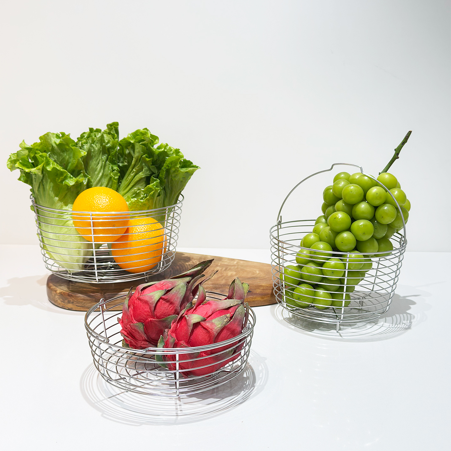 304不锈钢水果蔬菜收纳篮沥水篮