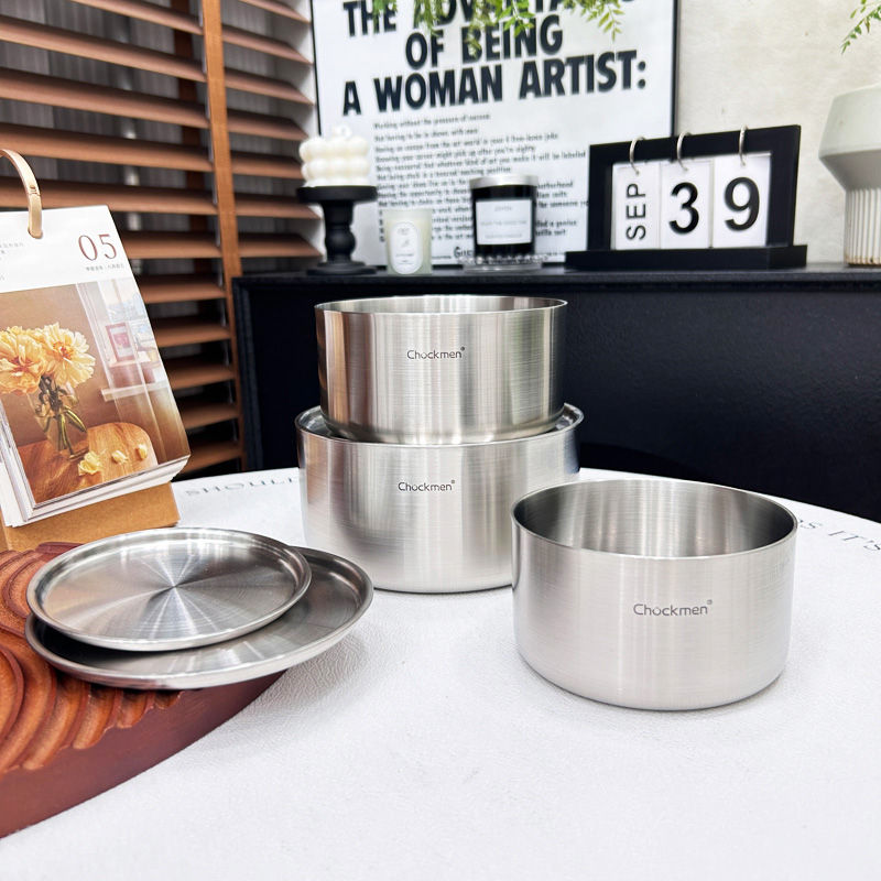 18/10不锈钢单层带盖碗蒸蛋炖盅