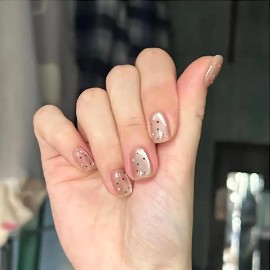 【小魔珠】手工美甲穿戴甲可爱风灯泡猫眼高级氛围感波点假指甲片