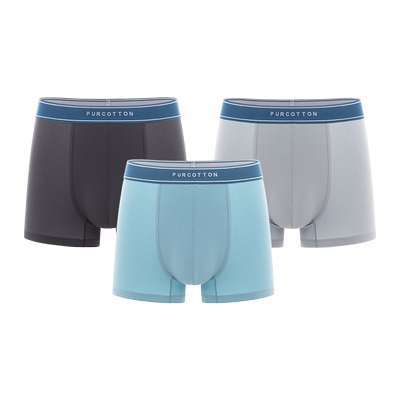 【双11现货】全棉时代男士纯棉内裤中腰平角内裤男四角裤短裤男生