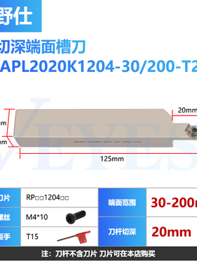 端面圆弧切槽刀杆 R5 R6数控大切深抗震SRAPR252510T3-50/200-T40