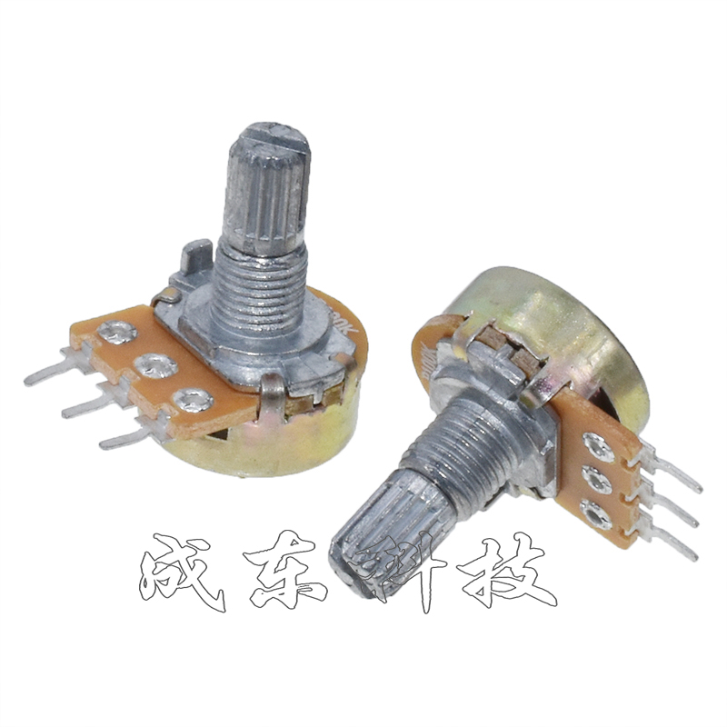 WH148单联双联B1K/5K/10K20K/50K/100K/500K音响电位器旋钮柄15MM